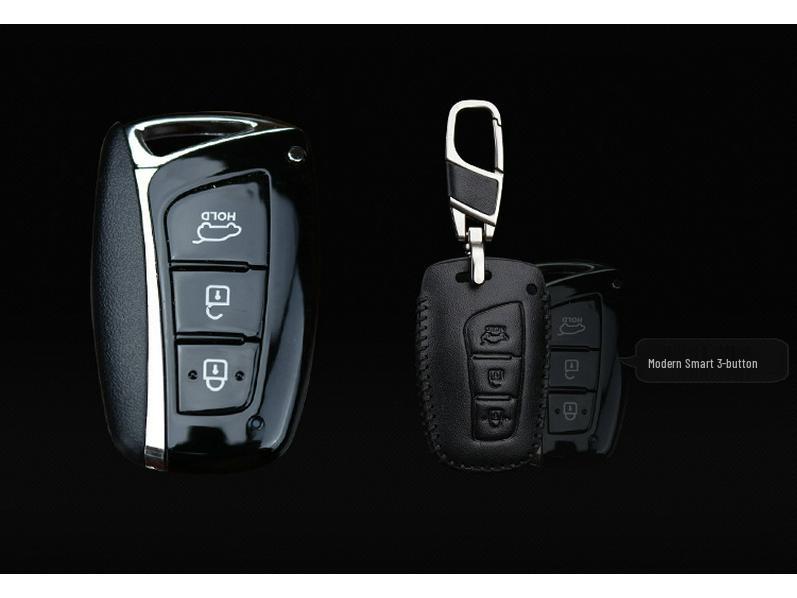 Genuine Leather Car Key Cover for Hyundai Mistra, Elantra, Tucson, IX35, IX25, Sonata 9, Verna