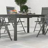 Aluminium Extending Garden Table with Slatted Top for 6-8 Person, 160/220 x 90 x 73 cm, Grey