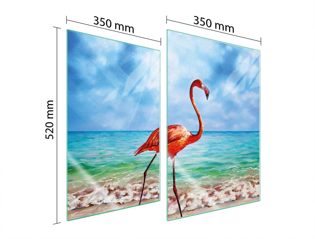 SZKLANA PŁYTA OCHRONNA DO KUCHNI 2x35x52 FLAMING
