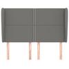 VidaXL Tête de lit avec oreilles Gris foncé 147x23x118-128 cm Tissu3117815