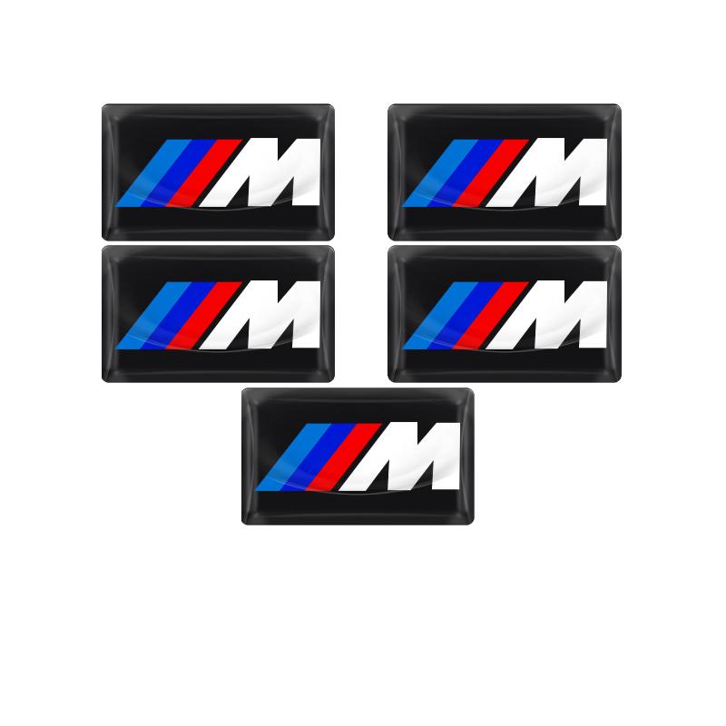 2/5/10 stk Karbonfiber M LOGO Emblem Ratt Bil 3D Klistremerker For BMW M X5 X6 E90 E92 E93 F20 F21 F30 F31 F32 E60 E46 POWER