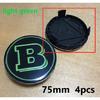 3 Types of Bases 75mm Wheel Hub Center Cap for BRABUS W203 W204 W205 W206 W117 W124 W212 W166 W176 W177 GLA GLC CLA CLS Hubcap
