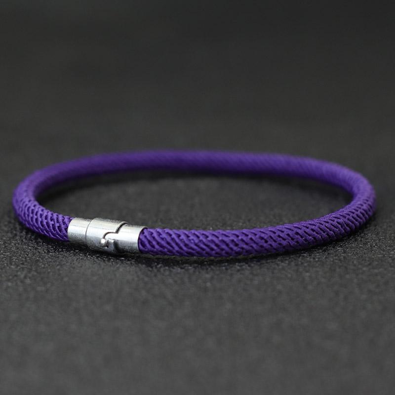 Noter Men Rope Bracelet Silver Color Double Safety Buckle Outdoor Adventure Survival Braclet Boyfriend Gift Beach Surf Jewelry