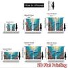 2D Flat Printing 2pcs Curtain Dolphins Coral Reef Ocean Digital Printed Polyester Drapes Festive Holiday Perfect for Photo