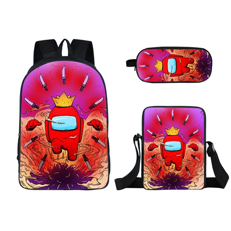 Among Us Backpack Set For Kids Stylish And Practical 3-piece School Accessory Bundle