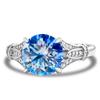 Luxury 3ct  9mm Solitaire Moissanite Ring 925 Sterling Silver Engagement Wedding Rings for Women Jewelry with Certificate