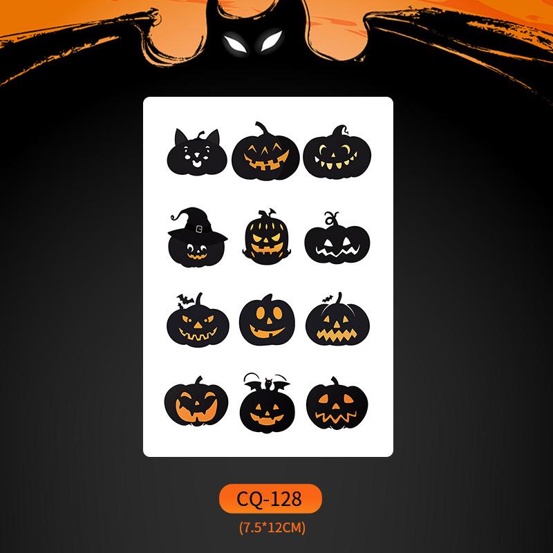 Nuevos Halloween 2024 Pegatinas de Tatuaje de Cara de Boca Grande Aterradoras - Divertido, Impermeable, Maquillaje de Fiesta Colorido