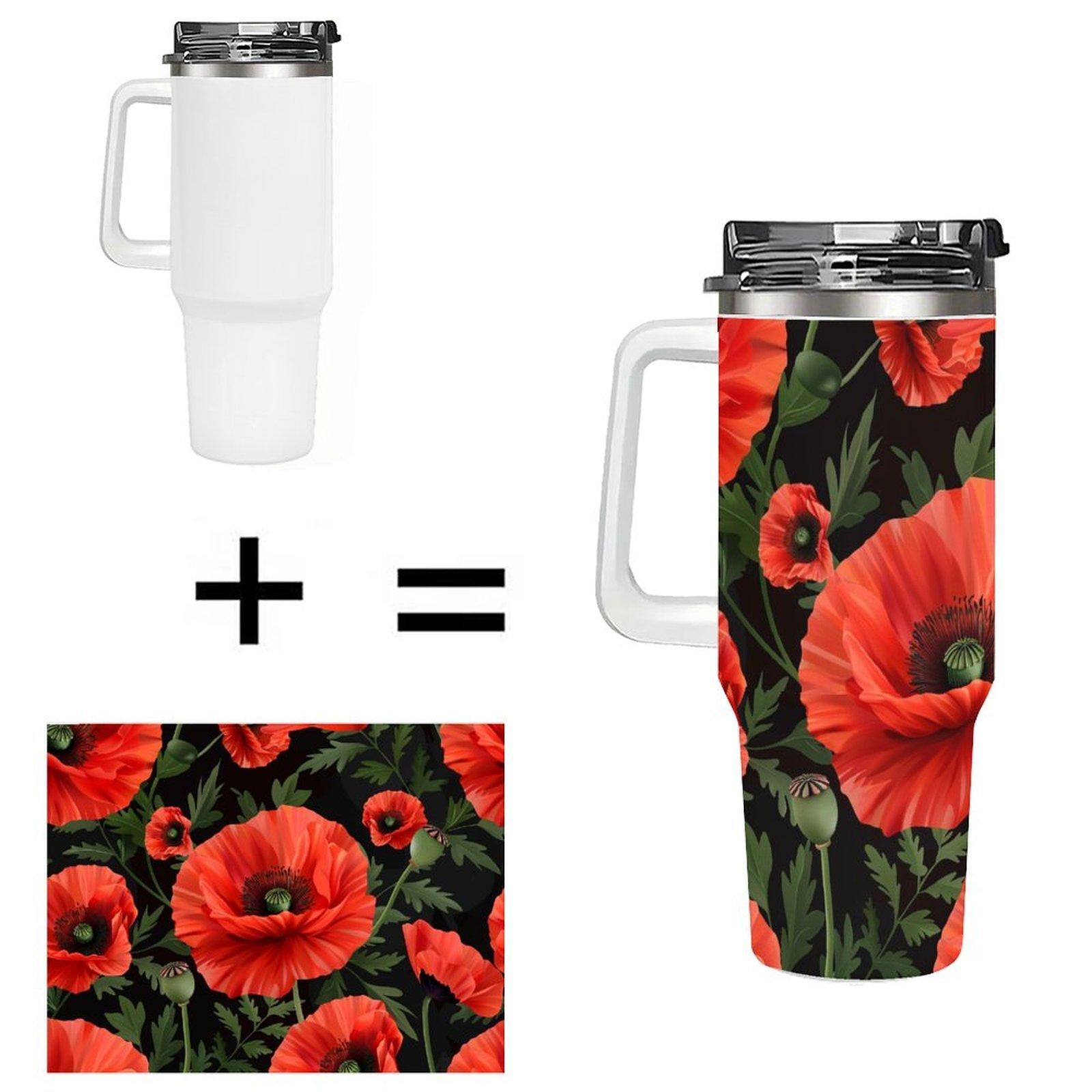 40oz Blank Sublimation Handled Tumbler Drop Shipping Custom Printed Mug for Holiday New Year Presents Bulk 40oz(1133.98g) белый