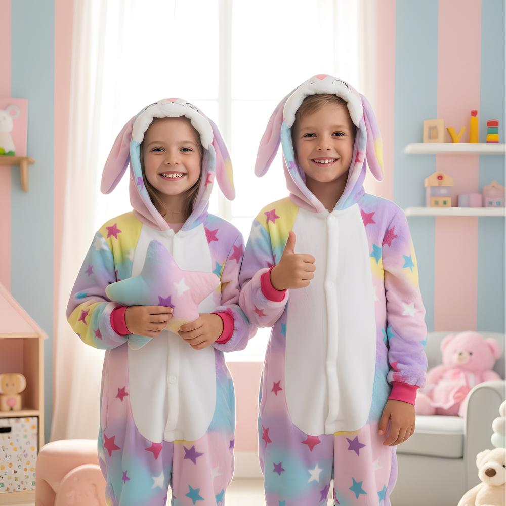 Piżama Onesie Kigurumi Kostium Przebranie Królik Dzieci 115 - 125Cm