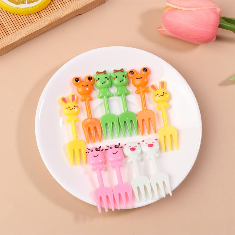 Cartoon Animal Fruit Fork Cupcake Decoration Food Bento Decoration Color Style Toothpicks Accessories Dessert Tools