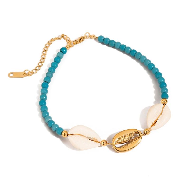 Meeres-Themen Harz Fußkettchen 6 Tropische Urlaubsdesigns Robuster Kunststoff Schmuck für Damen Mädchen
