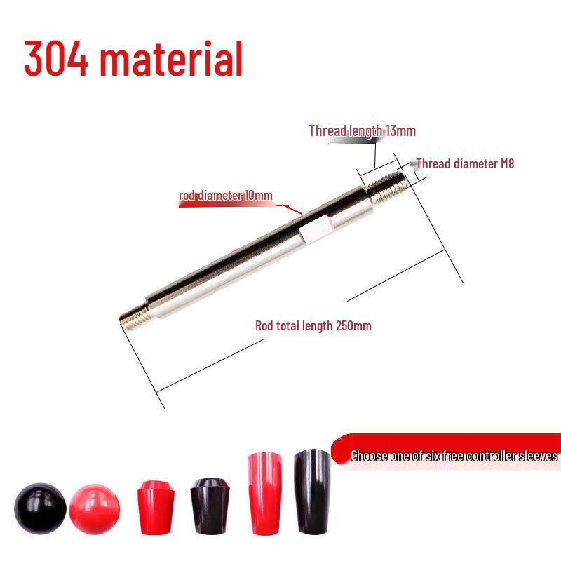 Double-Ended Threaded Stainless Steel Drill Handle Lever