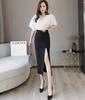 BEIBANG Tight Skirt with Sexy Long Midi Solid Black Plus Perfect for Commuting 12 Women's Slit, High-Waisted, Length, Color, Beautiful, Elegant,