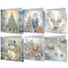 6Pcs Christmas Tree DIY Diamond Painting Card Rhinestone Painting Card Kit Diamond Painting Greeting Card for Adults Beginners