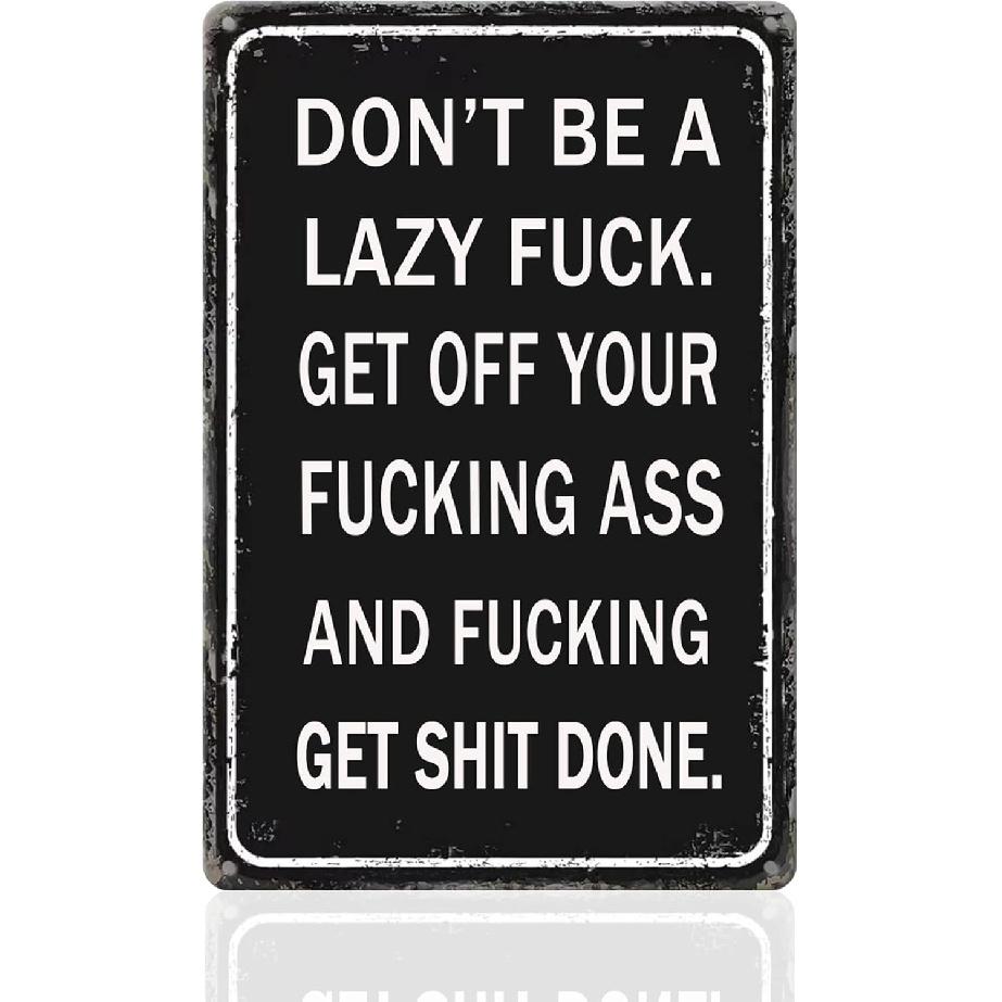 Vintage Motivational Wall Art Office Metal Decor Office Tin Signs Funny Pirational Decor If You Are Not Willing To Learn Pirational Posters For Women