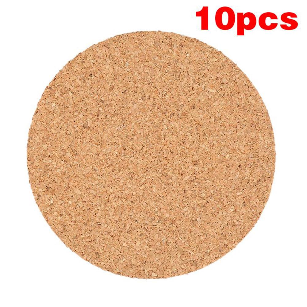 10Pcs Cork Coasters Square Cork Mat DIY Backing Sheet For Home Bar 100 X 100 X 3mm Cutlery MATS And Coasters Kitchen Home Parts
