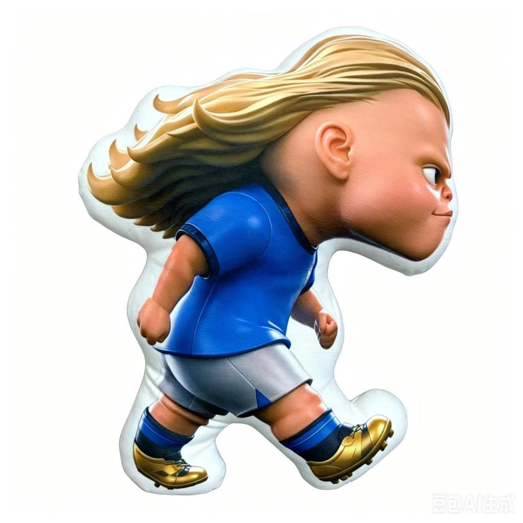 World Cup Football Star Erling Haaland Plush Toy, Cute Doll Bag Charm Keychain & Soft Pillow, Football Fan Souvenir Gift