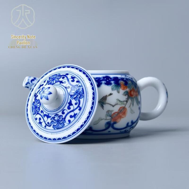 Jingdezhen Hand-painted Doucai Stoneware Teapot