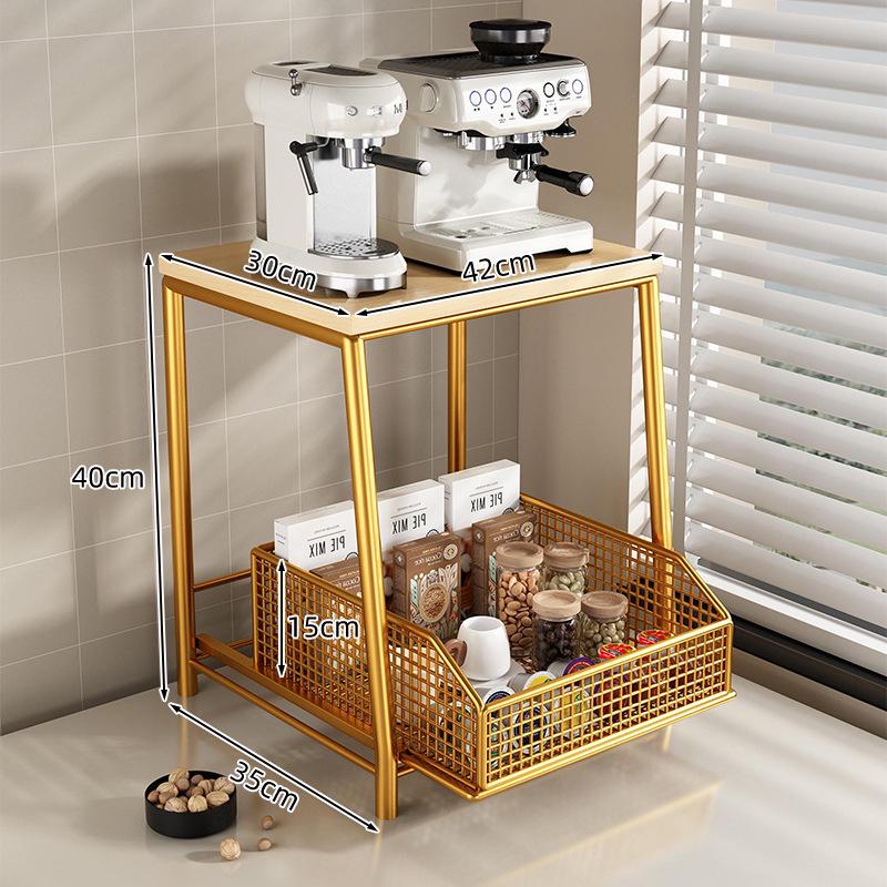 Kaffeemaschinen-Sideboard mit Aufbewahrung für Teebeutel, Brot, Snacks, Desserts, Kaffeekapseln und Tassen