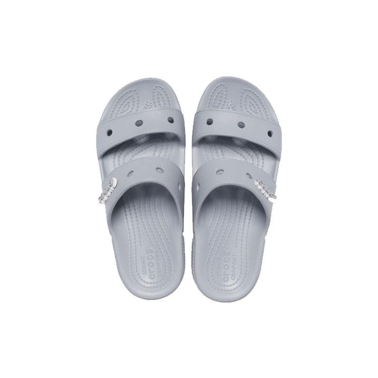 Crocs Classic Double Band Slide Sandals Light Grey 206761-007