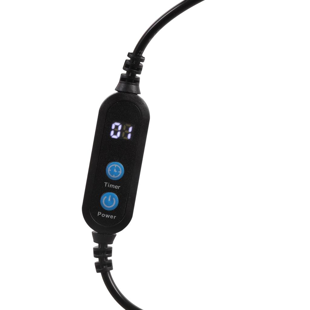 Time Presetable USB Timer Cord 1-30 Minutes Settable with Time Adjustment Button For Office Home Electronics Black