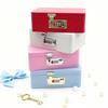 Combination Lock Storage Iron Box Metal Construction Storage Chest  Gift Packaging