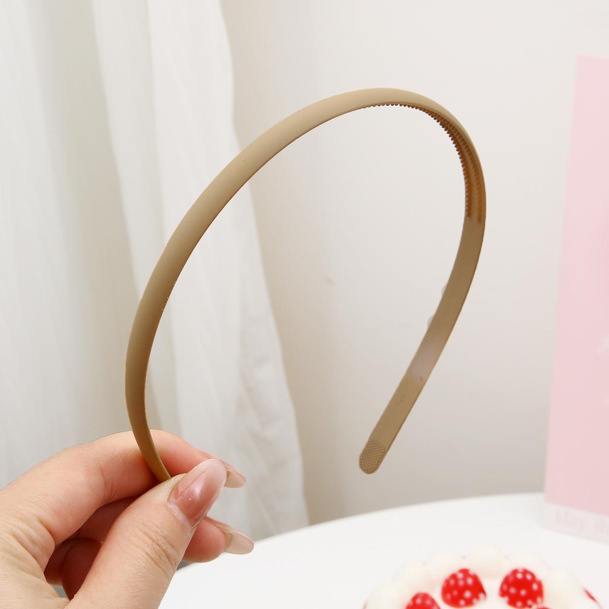 

Унисекс, простой черный металлический пластиковый обруч для волос, весенняя волнистая повязка на голову для лица