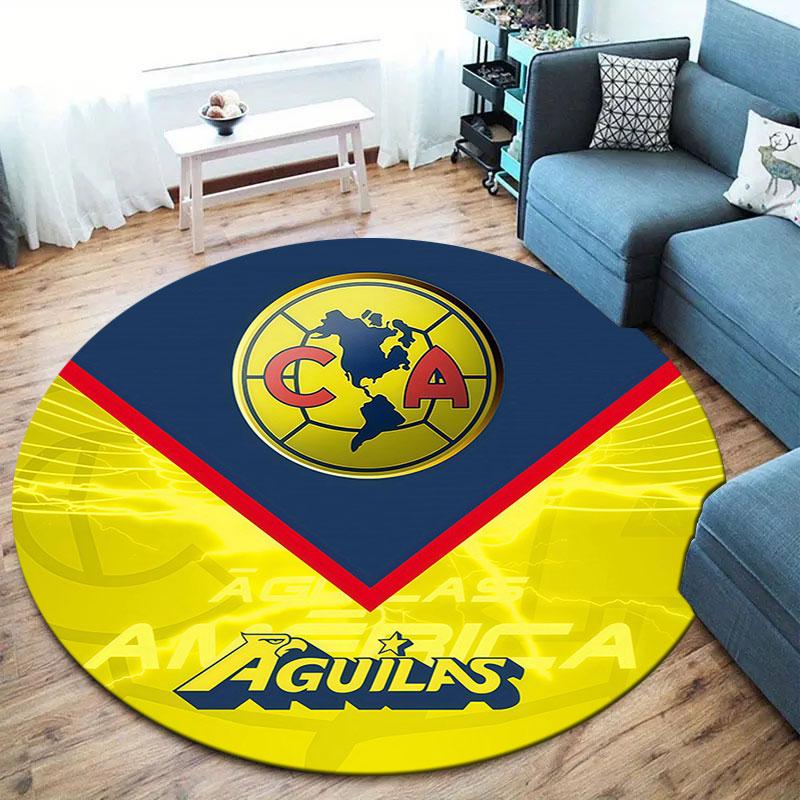 Club America Round Area Rug,Carpet Rug for Living Room Bedroom Sofa Playroom Decor,Non-slip Floor Mat