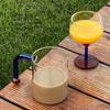 500ML Large-Capacity Borosilicate Glass Cup Iced Coffee Cold Drink Juice Drinkware Handmade Colorful Handle Tea Coffee Cup