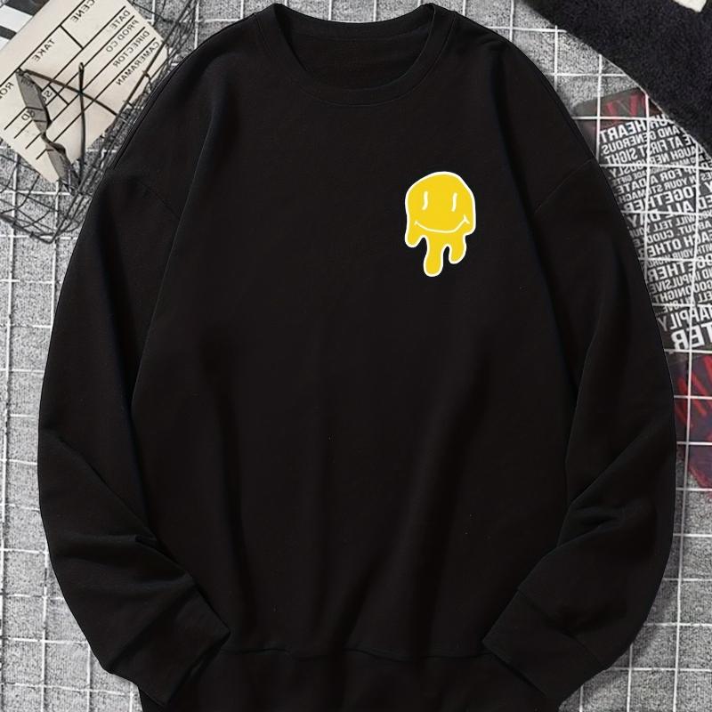 

Ideal for Daily Wear & Long-Term Use, Classic Design & Durable, Men s Crew Neck Sweatshirt XXL чёрный