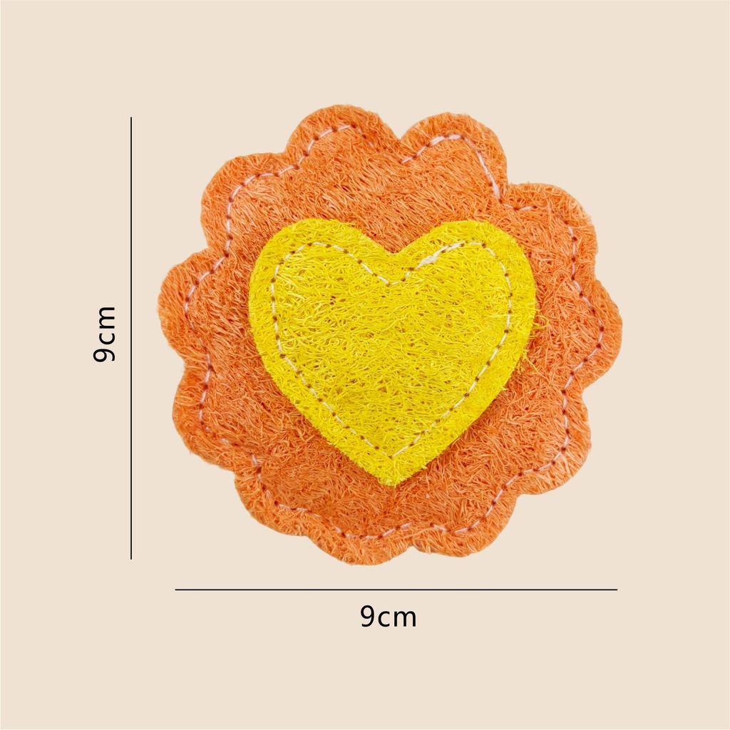 Loofah Catnip Teething Toy for Cats and Dogs - Durable, Odorless Chewing and Teasing Stick