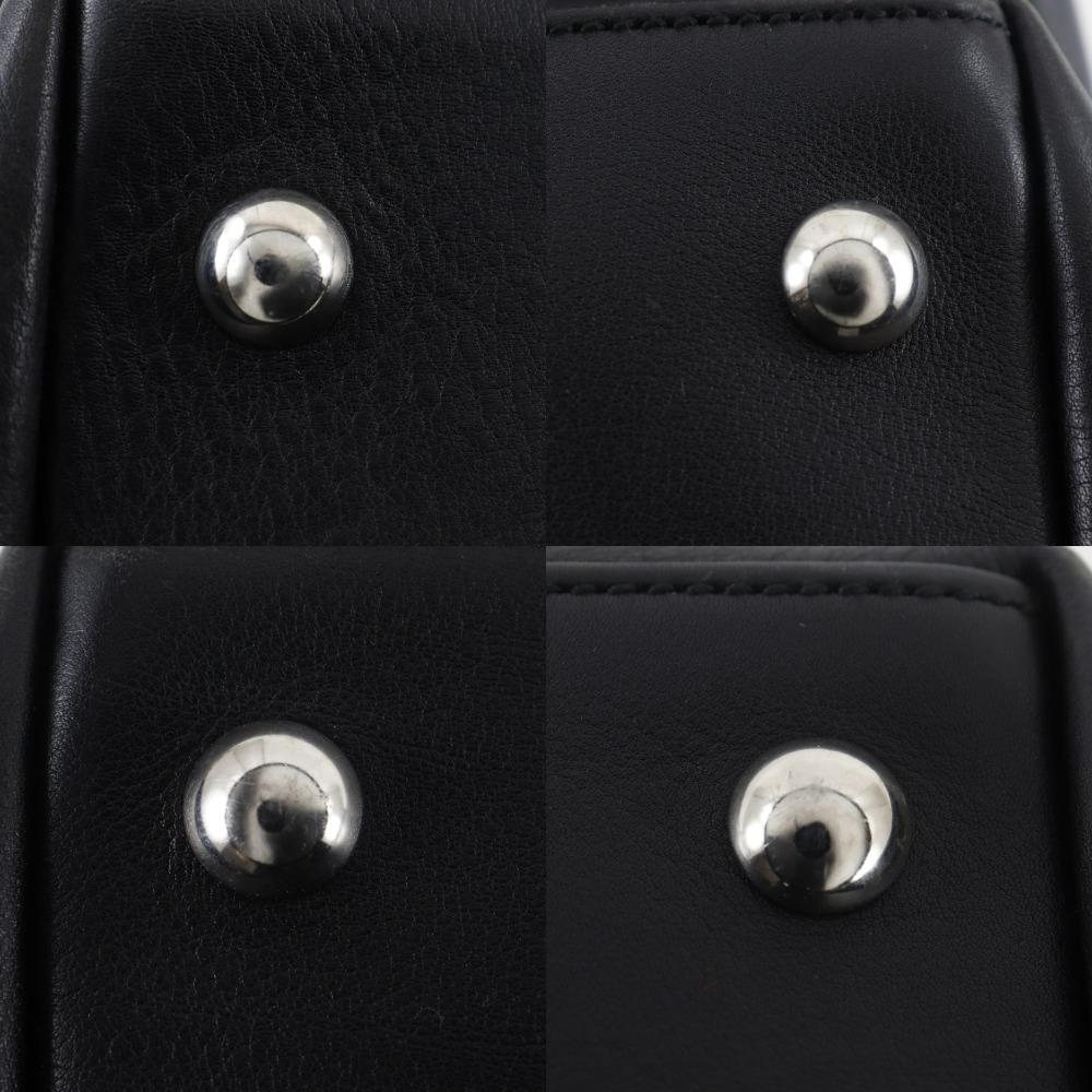 Gucci Boston Bag Black Calfskin Unisex Used