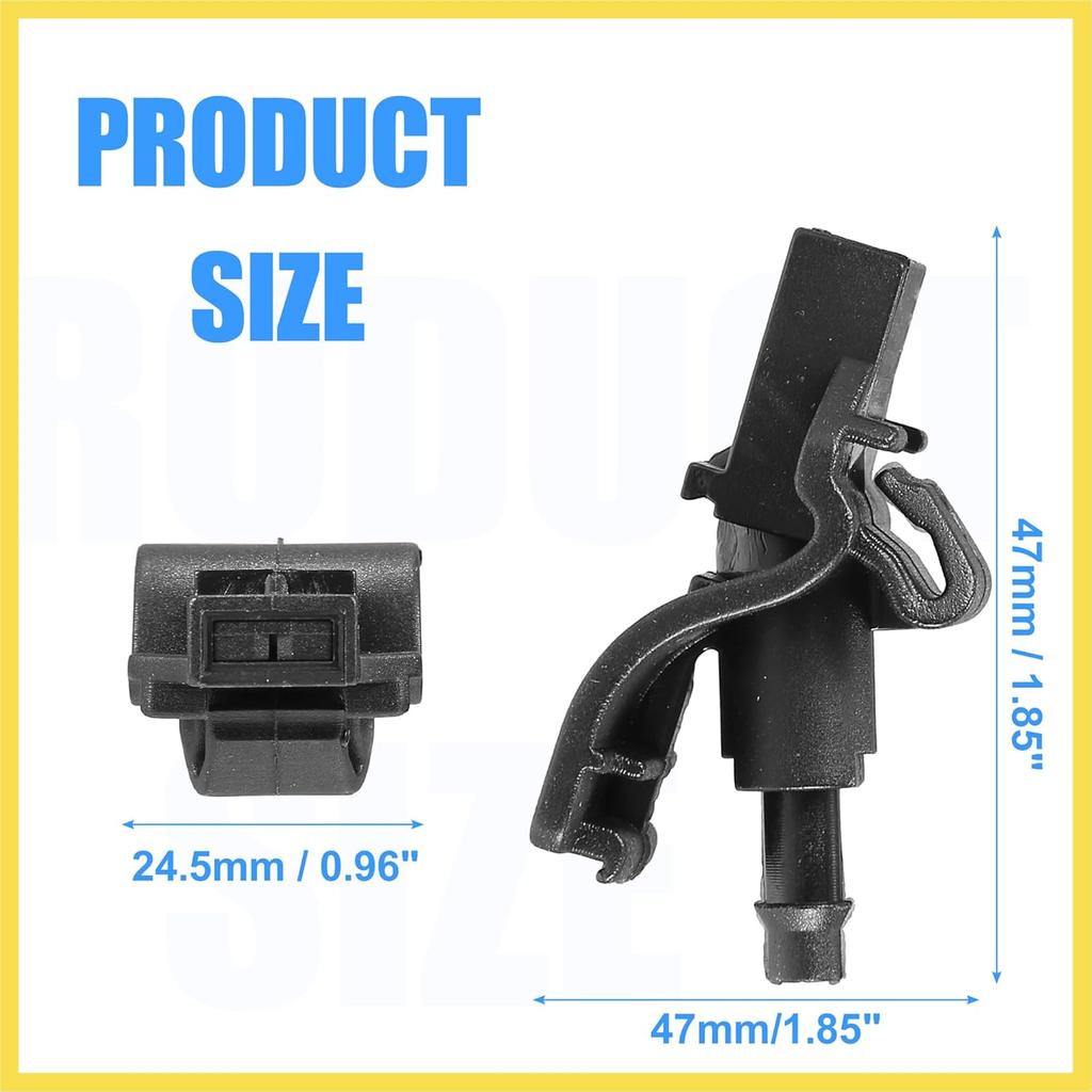 Windshield Washer Nozzle Windshield Sprayer Nozzle Fit for Ford for Mustang 2017 No.FR3Z17603AA - Pack of 2 Black Benefit