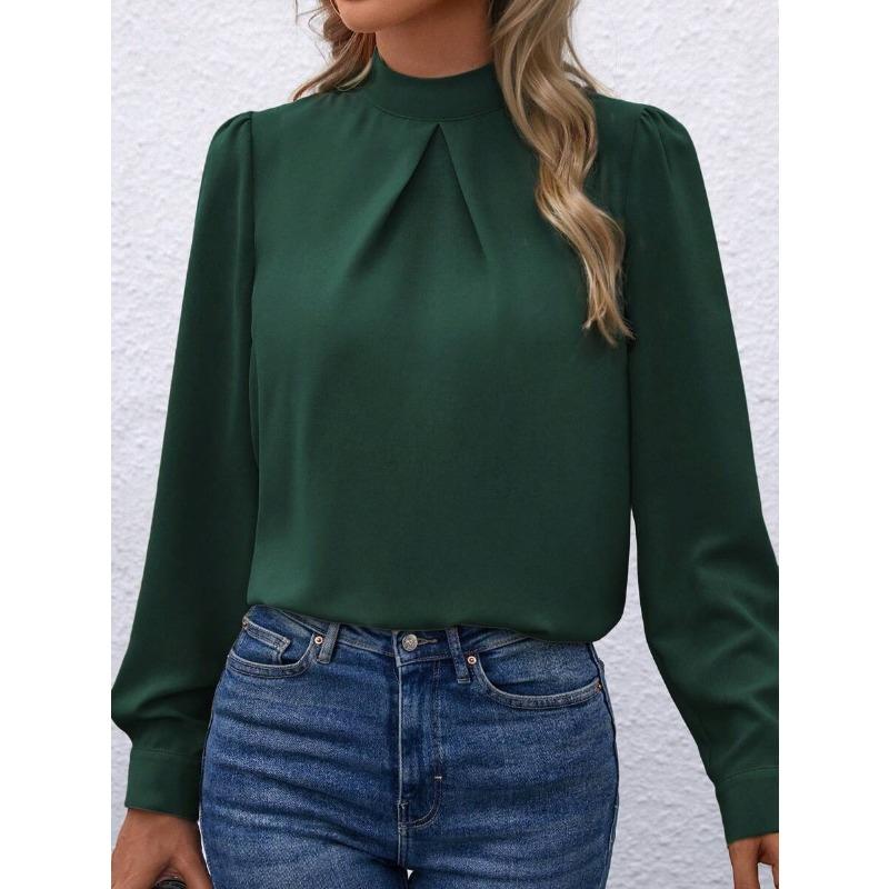 Women's Spring New Bubble Sleeve Fashion Long Sleeved Top