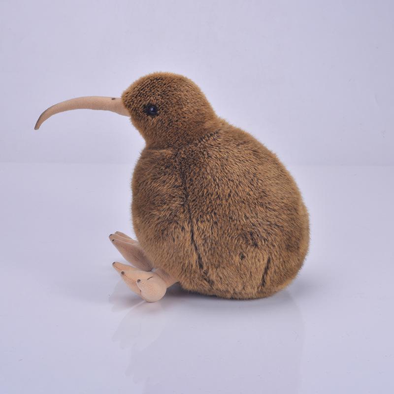 Adorable Kiwi Bird Plush Doll - Cute New Zealand Bird Figure 12 cm коричневый
