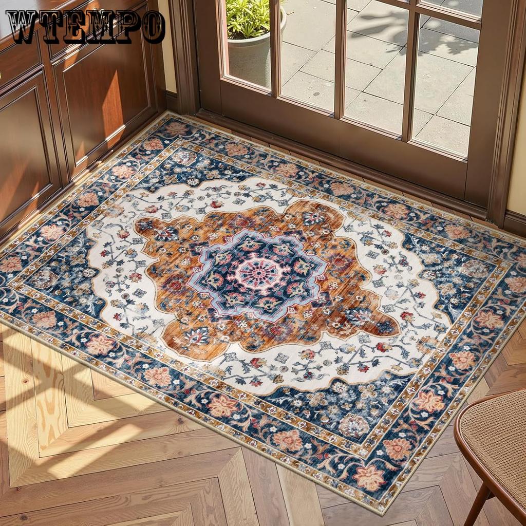 Persian Floor Mat Bathroom Dirt Resistant Floor Mat Easy To Maintain Door Mat for Entrance Foyer