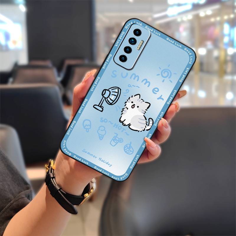 Durable Anti-dust Phone Case For Tecno Camon17P Anti-knock Back Cover Full Wrap Shockproof Waterproof Silicone Cartoon