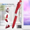 4 In 1 Touch Screen Capacitive Ballpoint Pens With LED Light For Tablet(Red)