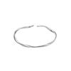 925 Sterling Silver Möbius Loop Open Bangle Women's Bracelet - Young, Light Luxury Design
