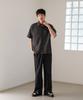 JEMUT Summer Striped Wide Pants Black Mmlp2628