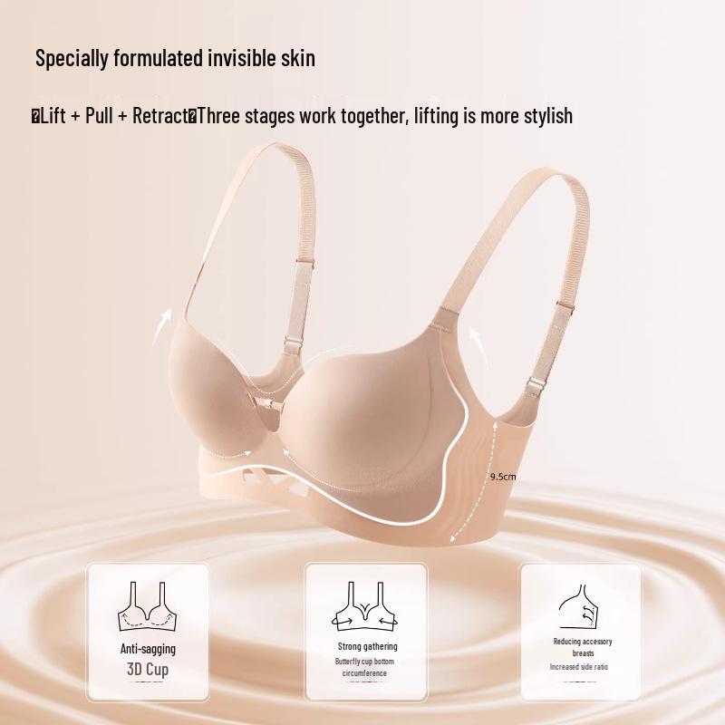 Wire-Free Seamless Uplifting Women's Summer Foundation Bra for Small Bust