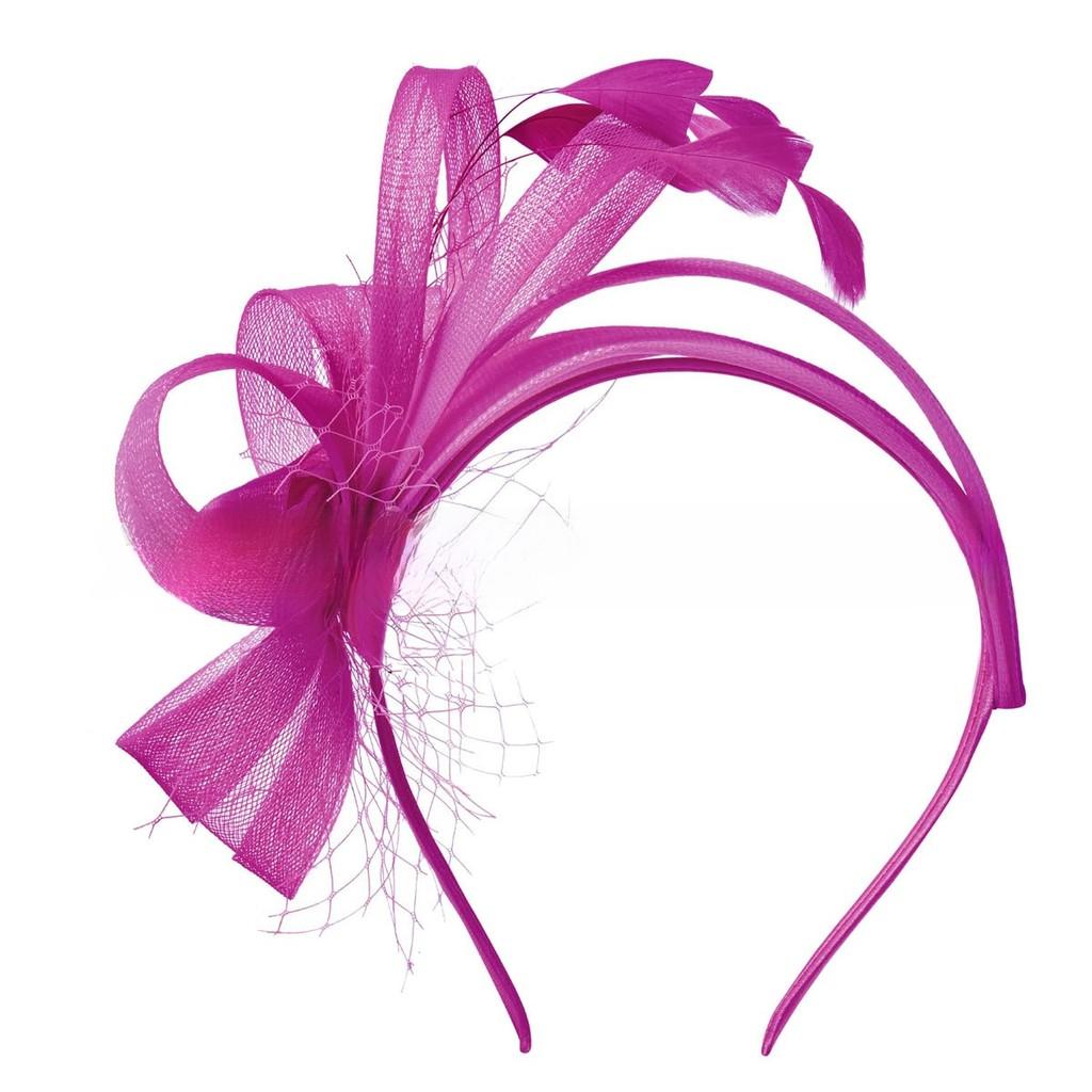 Fascia Vintage con Piume e Tessuto a Rete Elegante Accessorio per Capelli per Donne