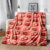 1pc Strawberry Printing Lightweight Flannel Blanket, Comfortable and Warm Blanket,  Sofa Bed and Couch Office, Suitable for Gift Blankets