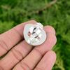 925 Silver Pear Plume Agate Gemstone Bezel Mother Statement Wedding Ring Jewelry