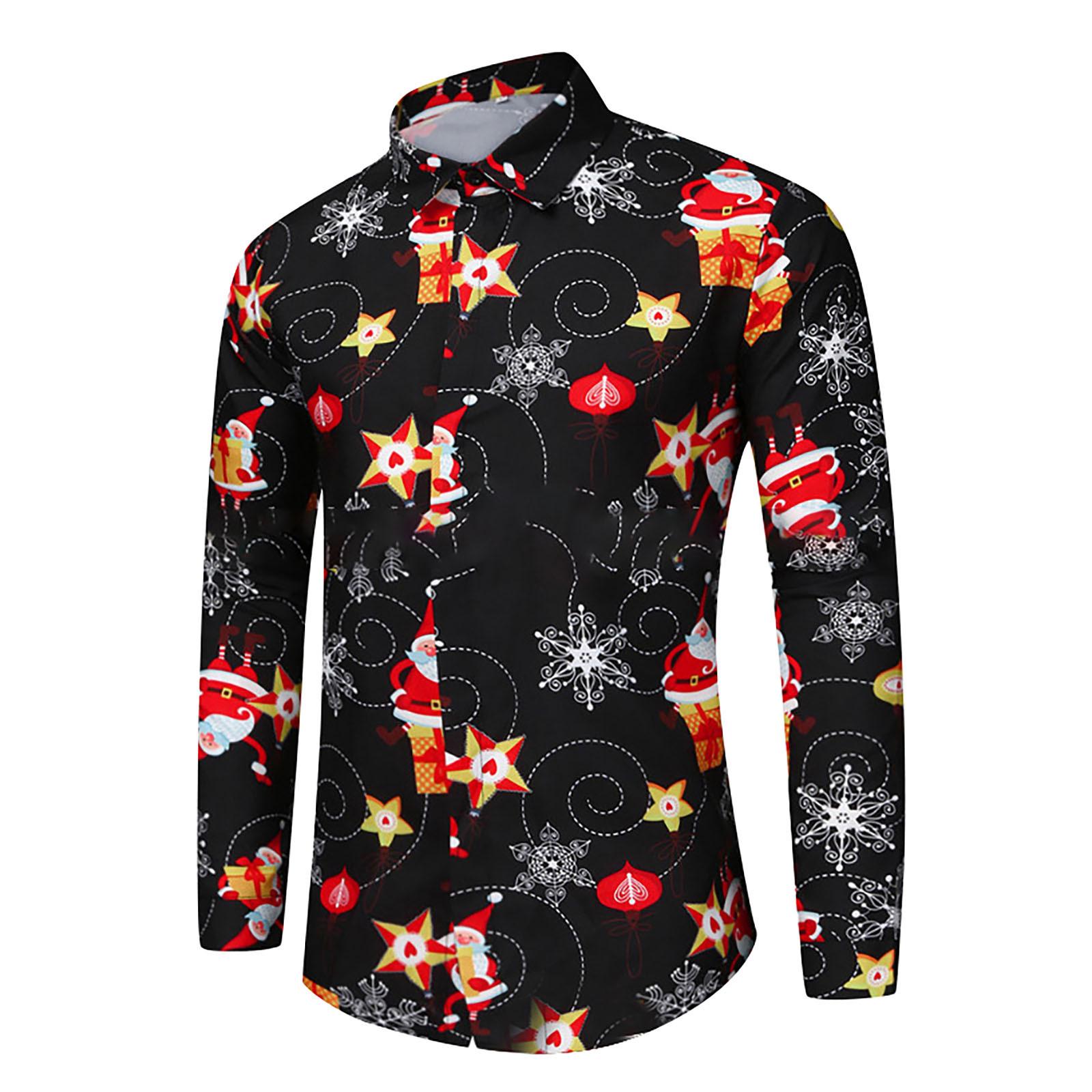 

Мужская повседневная рождественская рубашка со снежинками и принтом оленя, верхняя блузка XL жёлтый