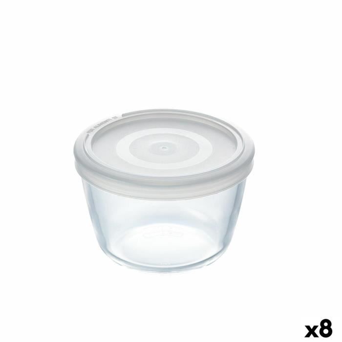 Lunch Box - Pyrex - Cook&freeze - 600 ml - Rond - Transparent - 8 Unités