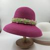 Bucket Hat Flat Top Letters Summer Ladies Sun Hat Ladies Straw Hat Fedora Hat British Style Men And Women Hat Letters Panama