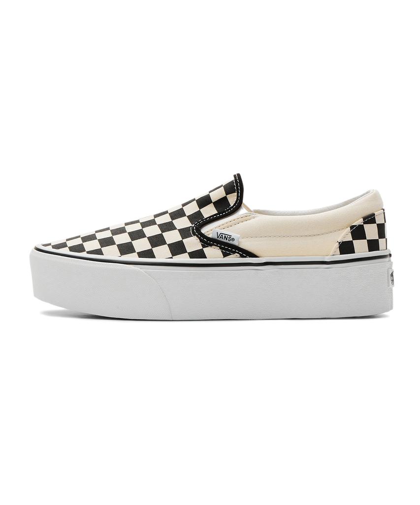 Vans Classic Slip-On Stackform - (Checkerboard) Black:Classic White / Vn0A7Q5Rtyq1