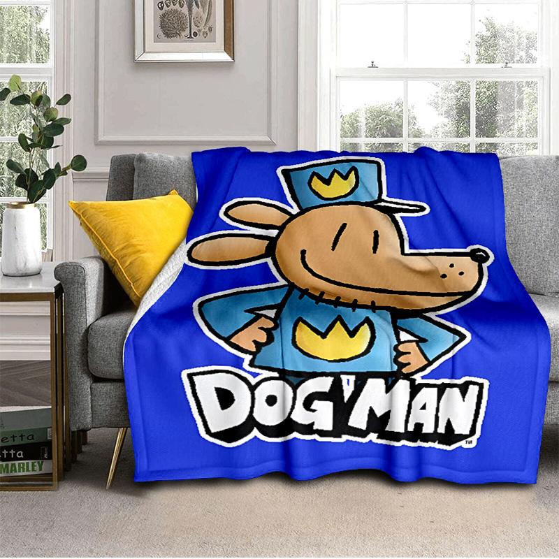 Coperta Avventura di Dog Man e Amici Adatta per Divani, Letti, Uffici e Campeggio - Regalo Perfetto per Halloween Natale