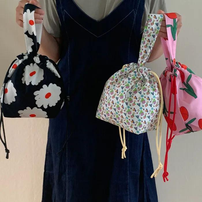 Floral String Bag